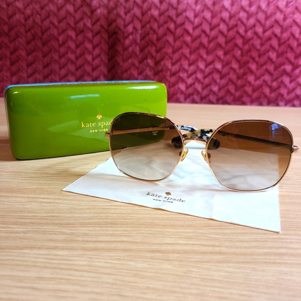 Kate Spade Carlisa gold framed sunglasses